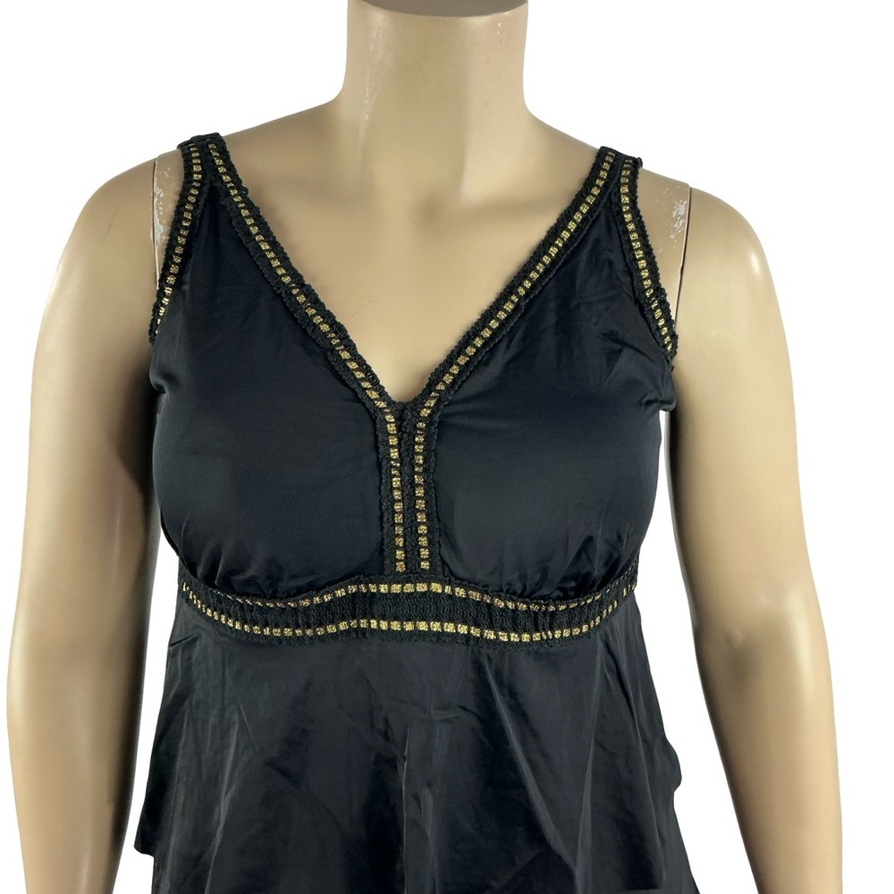 Swim365 Plus Size Tankini Swim Top Black Size 20 - Picture 2 of 7